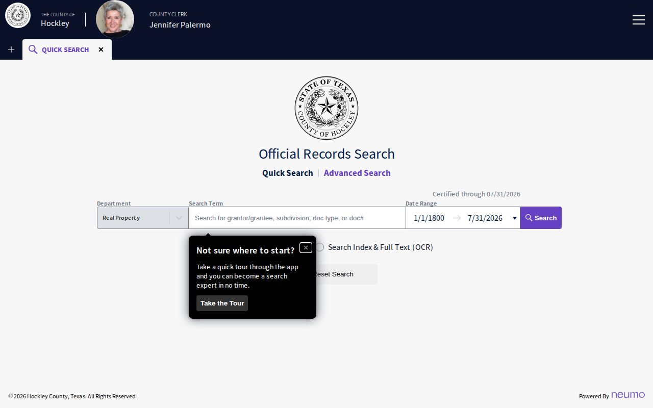 Hockley County records search supporting 24 hour release verification